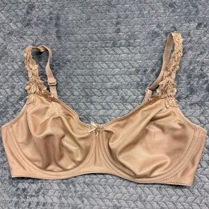 Dominique Intimate Apparel Lace Trim Nude Underwire Bra Size 36C